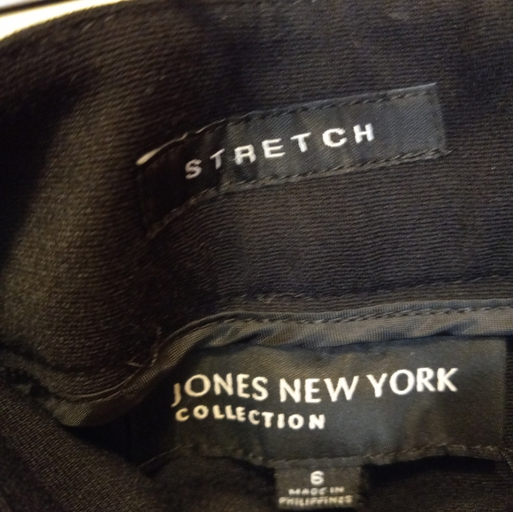 Jones New York Black Trousers 👖With White Waistline - Picture 2 of 3